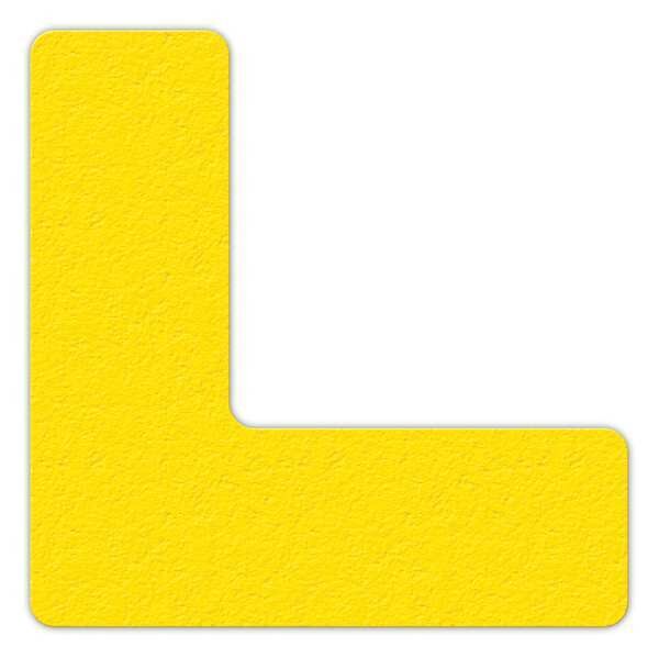 FloorMarkingTape, L, Yellow, 6inLx6inW, PK25
