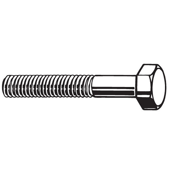 Class 8.8, M22-2.50 Hex Head Cap Screw, Zinc Plated Steel, 150 mm L, 5 PK