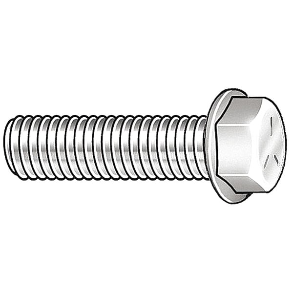 Class 8.8, M10-0.50 Flange Bolt, Zinc Yellow Steel, 25 mm L, 50 PK