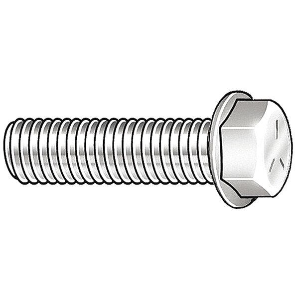 Class 8.8, M6-1.00 Flange Bolt, Zinc Plated Steel, 18 mm L, 100 PK