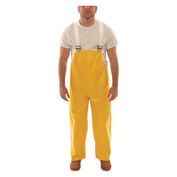Non-Woven Poly Bib Overall, Yellow, 2XL