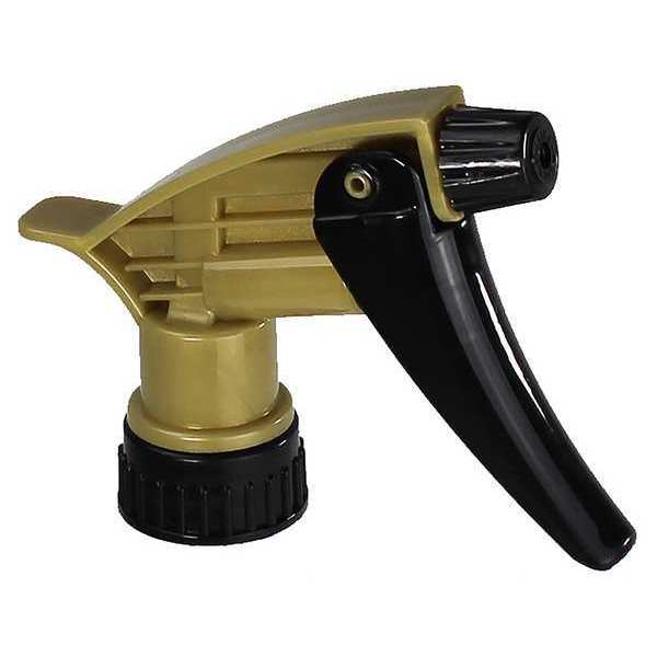 Gold/Black, Plastic Acid Resistant Trigger Sprayer