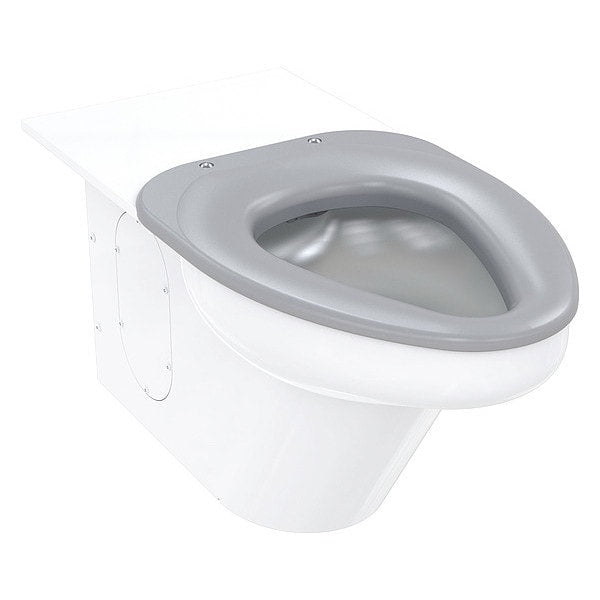 Toilet Bowl, 1.28/1.6 gpf, Flush Valve, Wall Mount, Elongated, White