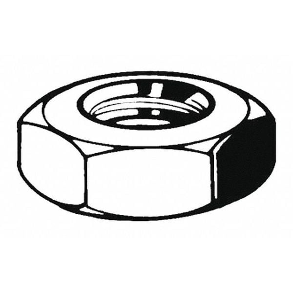 Thin Hex Nut, M14-2.00, A2 Stainless Steel, Not Graded, Plain, 7 mm Ht, 50 PK