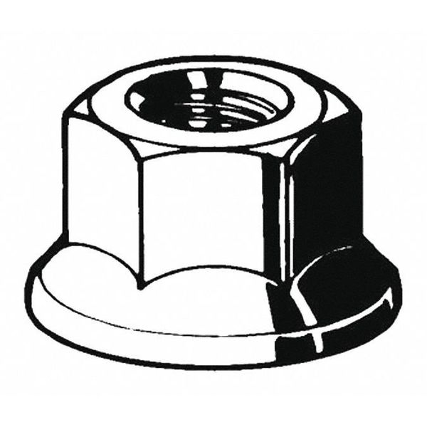 Lock Nut, M8-1.25, Steel, Class 8, Zinc Plated, 8 mm Ht, 100 PK
