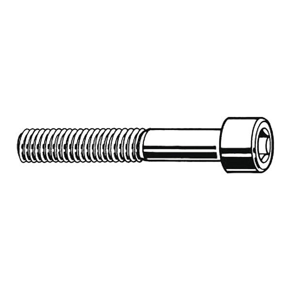 M5-0.80 Socket Head Cap Screw, Plain Stainless Steel, 55 mm Length, 50 PK