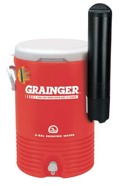 5 gal. Red HDPE Beverage Cooler