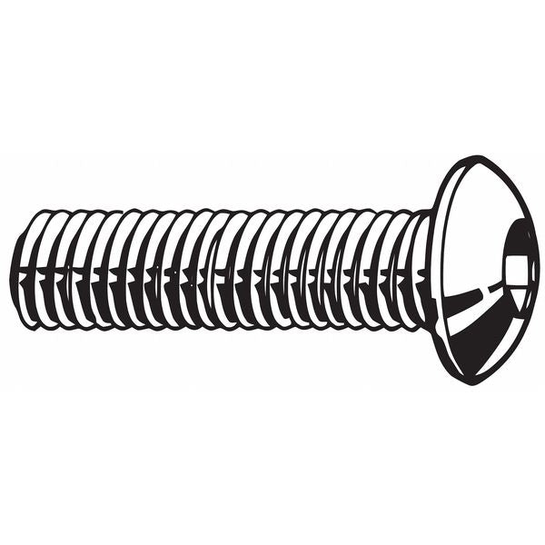 M6-1.00 Socket Head Cap Screw, Zinc Plated Steel, 25 mm Length, 100 PK