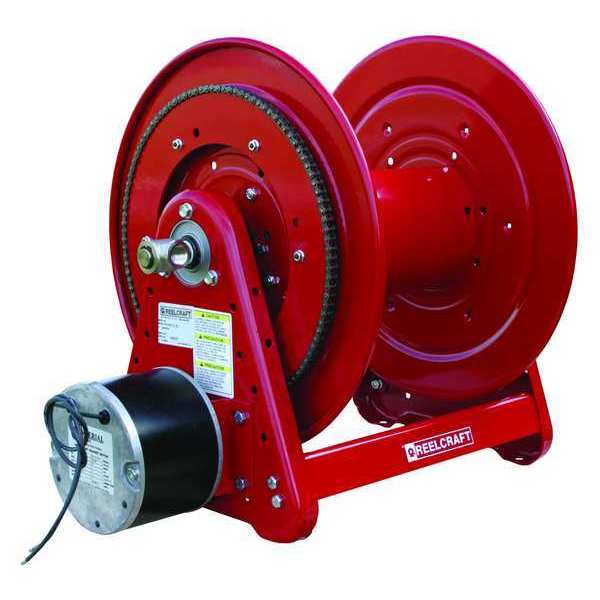 Hose Reel, Motor, 1/2in dia, 100ft., 1000psi