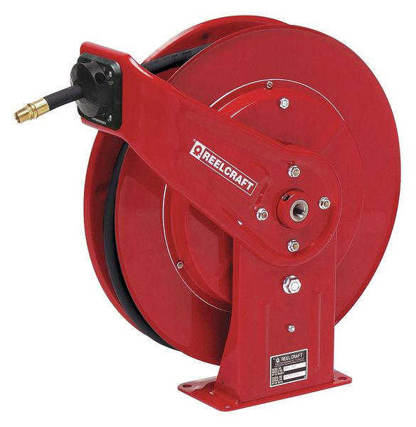Spring Return Hose Reel, 3/8 in Hose Dia., 50 ft Length, 5,000 psi