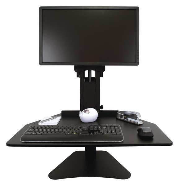 Sit-Stand Desk Converter, Includes Steel Base & Desk Surface