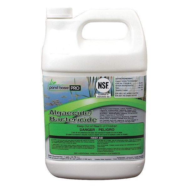 Pond Algaecide Bactericide, 1 gal., Liquid