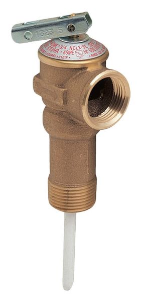Temp/Pressure Relief Valve, 150 PSI, 210 F