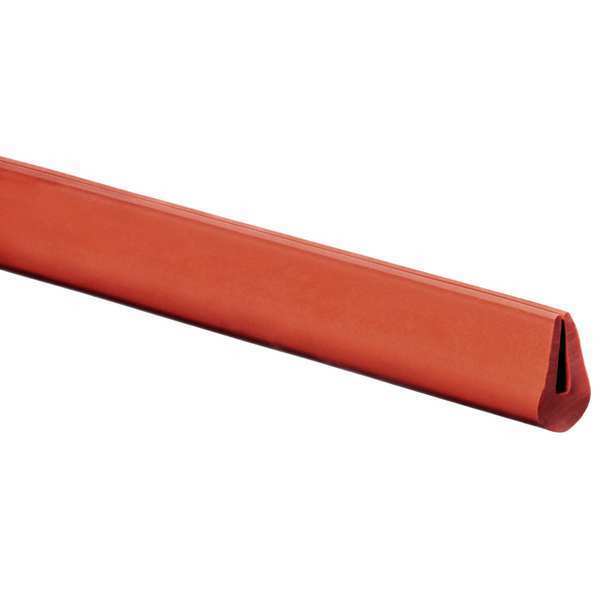 Rubber Edging, Silicone, 25 ft Length, Non-Adhesive Backing, 1/4 in Overall Width, Style: F