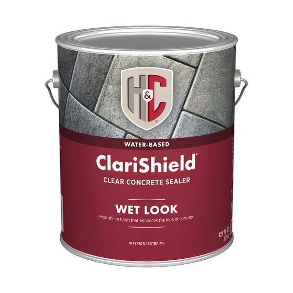 1 gal Concrete Dustproofer Floor Sealer, High Gloss Finish, Clear, Water Base