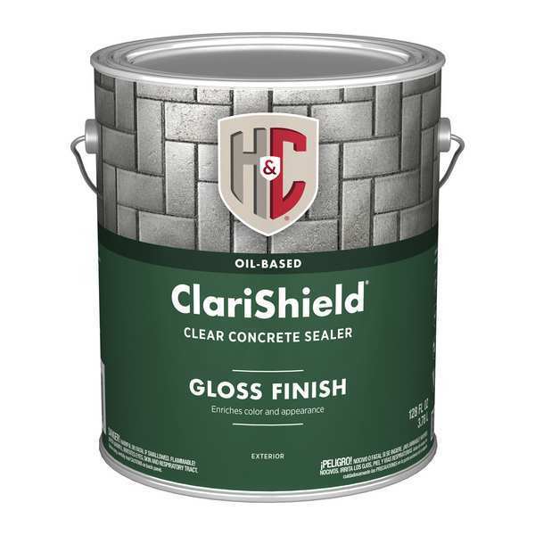 1 gal Concrete Dustproofer Floor Sealer, High Gloss Finish, Clear, Oil Base