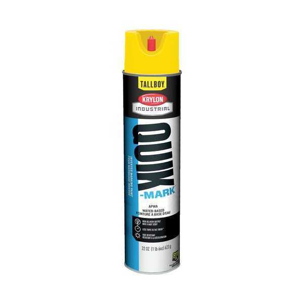 Inverted Marking Paint, 22 oz., Utility Yellow, Water -Based