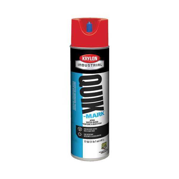 Inverted Marking Paint, 17 oz., Brilliant Red, Water -Based