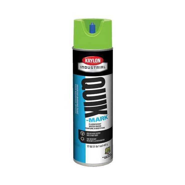 Inverted Marking Paint, 17 oz., Fluorescent Safety Green, Water -Based