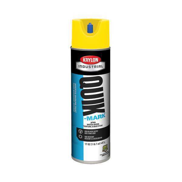 Inverted Marking Paint, 17 oz., High Visibility Yellow, Water -Based