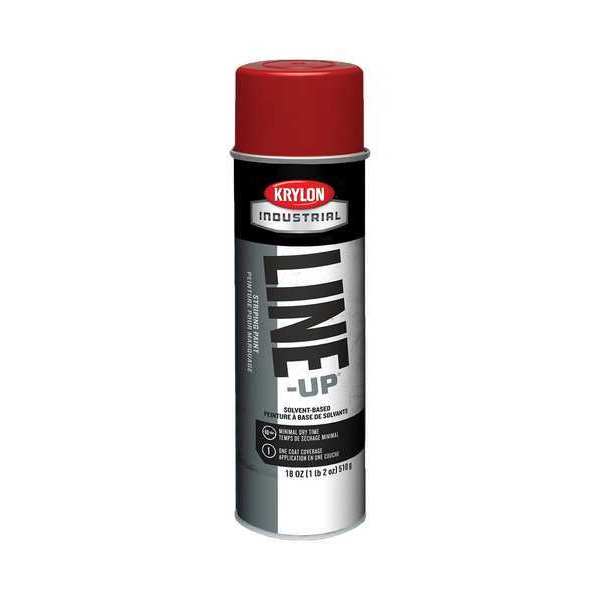 Pavement Striping Paint, 18 oz., Firelane Red, Solvent -Based