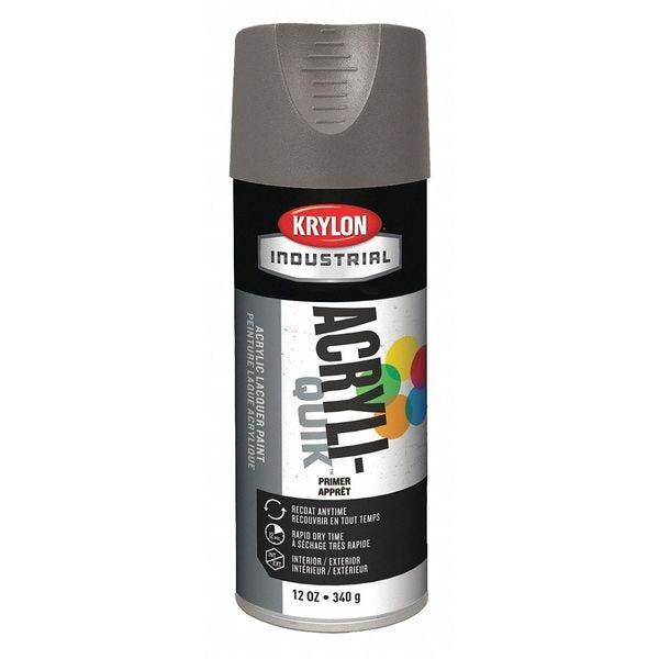 Spray Primer, Stone Gray, Flat Finish, 12 oz.