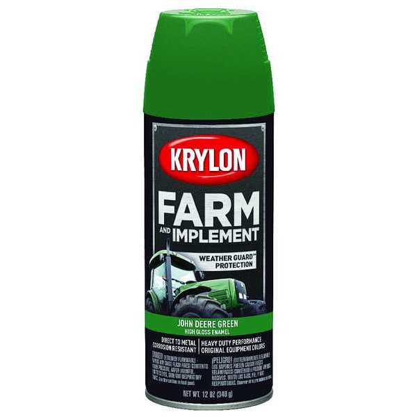 Spray Paint, John Deere Green, High-Gloss, 12 oz