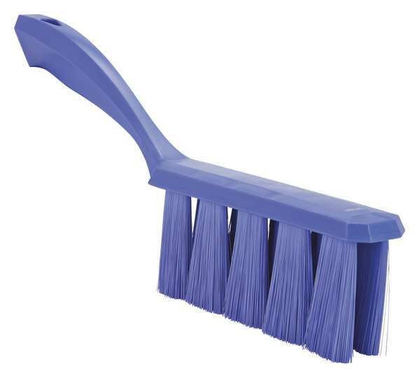 1 1/2 in W Bench Brush, Soft, 7 in L Handle, 6 1/2 in L Brush, Purple, Plastic, 13 in L Overall