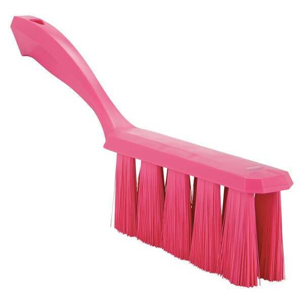 1 1/2 in W Bench Brush, Medium, 7 in L Handle, 6 1/2 in L Brush, Pink, Plastic, 13 in L Overall