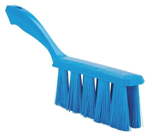 1 1/2 in W Bench Brush, Medium, 7 in L Handle, 6 1/2 in L Brush, Blue, Plastic, 13 in L Overall