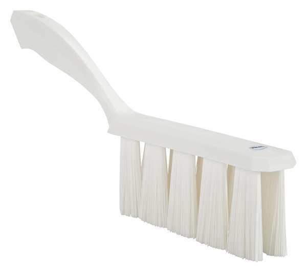 1 1/2 in W Bench Brush, Medium, 7 in L Handle, 6 1/2 in L Brush, White, Plastic, 13 in L Overall