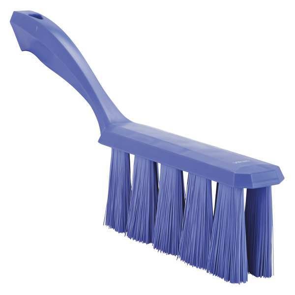 1 1/2 in W Bench Brush, Medium, 7 in L Handle, 6 1/2 in L Brush, Purple, Plastic, 13 in L Overall