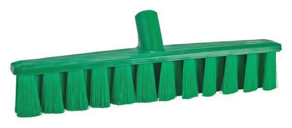 15 1/4 in Sweep Face Broom Head, Soft, Synthetic, Green