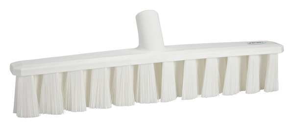 15 1/4 in Sweep Face Broom Head, Soft, Synthetic, White