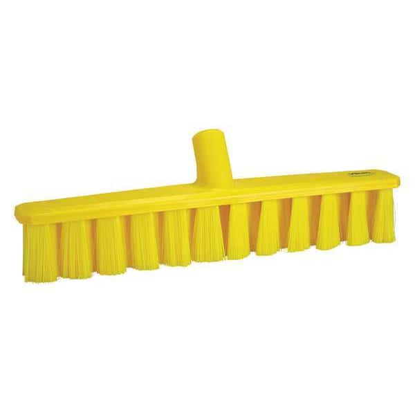 15 1/4 in Sweep Face Broom Head, Soft, Synthetic, Yellow