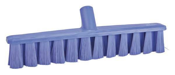 15 1/4 in Sweep Face Broom Head, Soft, Synthetic, Purple