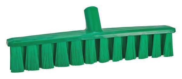 15 1/4 in Sweep Face Broom Head, Medium, Synthetic, Green