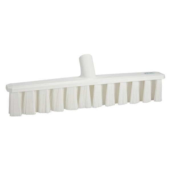 15 1/4 in Sweep Face Broom Head, Medium, Synthetic, White