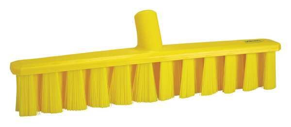 15 1/4 in Sweep Face Broom Head, Medium, Synthetic, Yellow