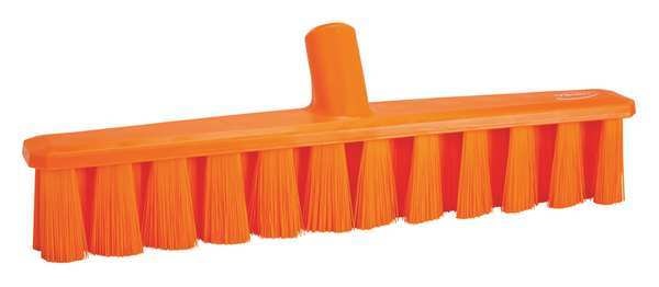15 1/4 in Sweep Face Broom Head, Medium, Synthetic, Orange