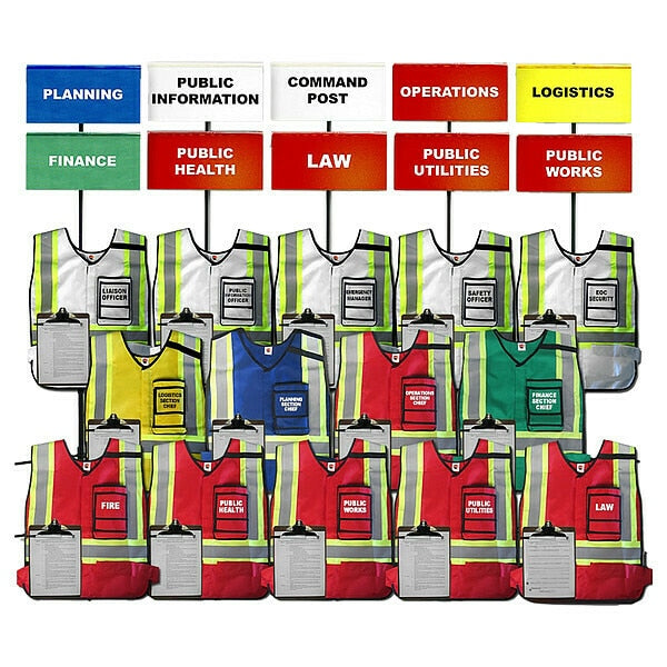 EOC Flag/Vest Kit, 44 Pcs