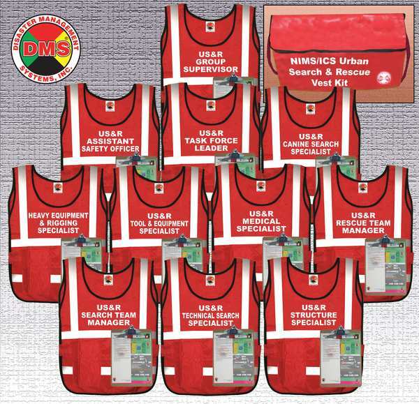 Urban Search and Rescue Vest Kit, 11Vests