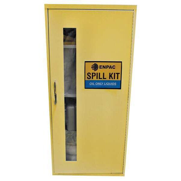 Spill Kit, Chem/Hazmat, Yellow, Height: 8