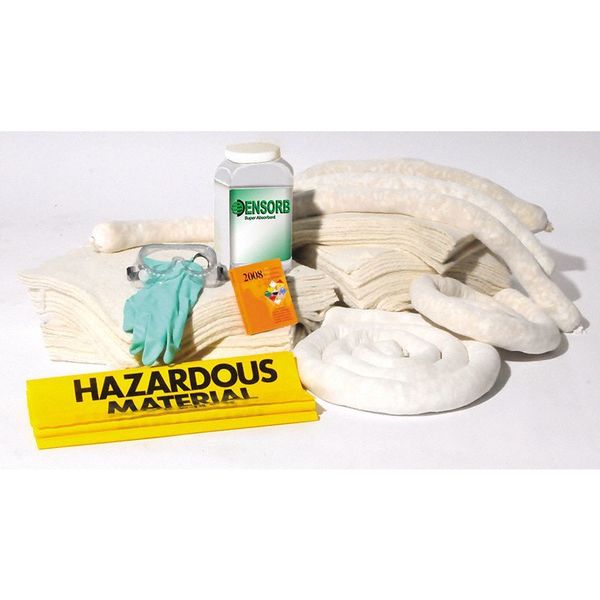 Spill Kit, Oil-Based Liquids, Yellow, Height: 8