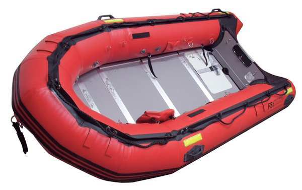 Transom Style Rescue Boat, Red, 16 ft .