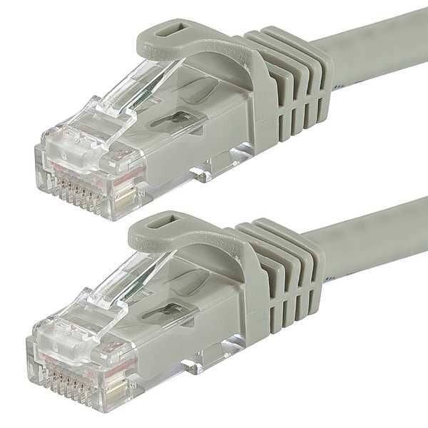 Ethernet Cable, Cat 6, Gray, 10 ft.