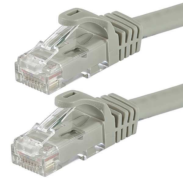 Ethernet Cable, Cat 6, Gray, 7 ft.