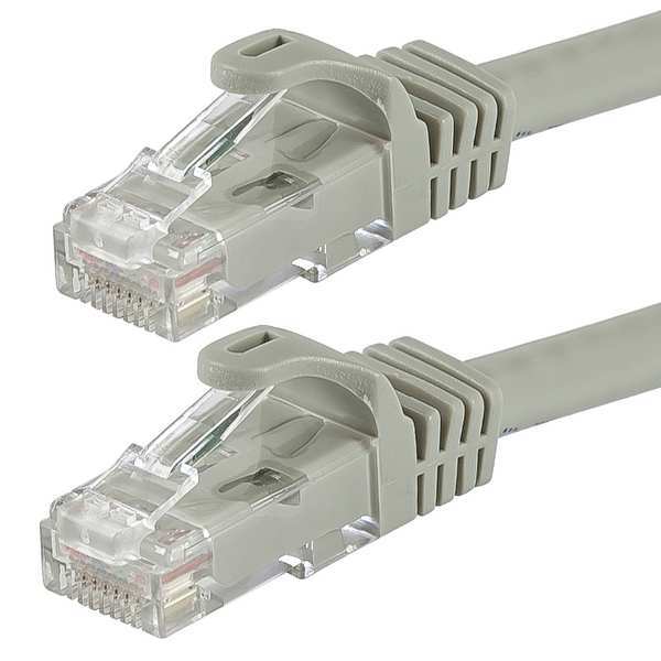 Ethernet Cable, Cat 6, Gray, 2 ft.