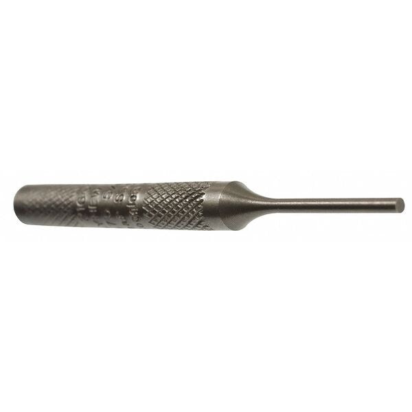 Pin Punch, Steel, 4in.L, 1/4in. Tip