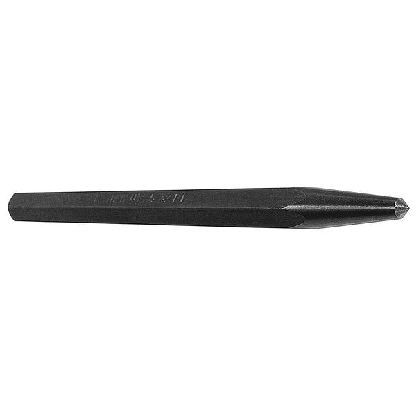 Center Punch, 4-1/2in L, Steel, Black Oxide